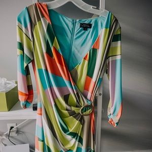 geormetric print wrap dress